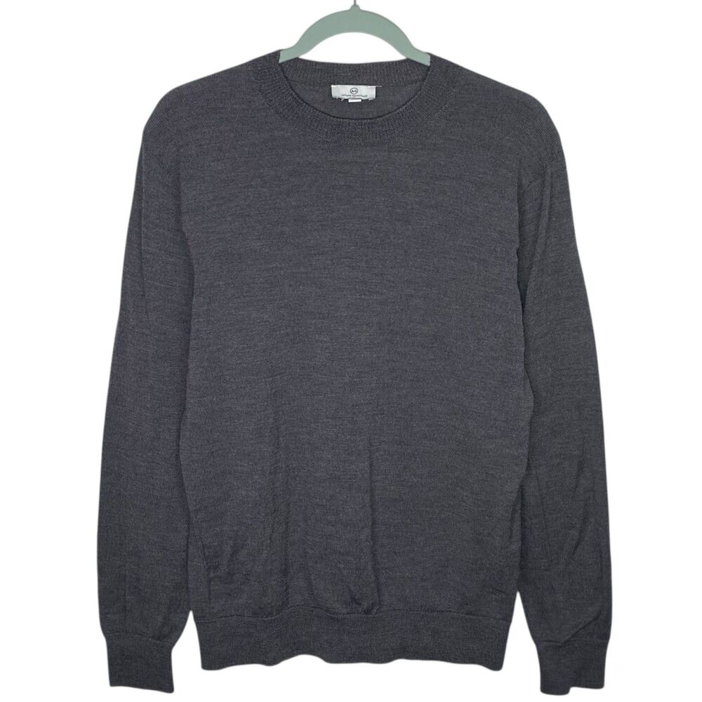 AG Adriano Goldschmied Sweater Mens M Gray Academia Preppy Crewneck Pullover NEW